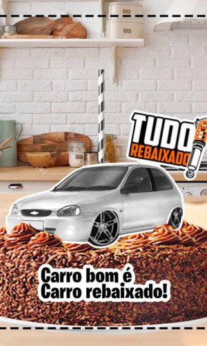 TOPO DE BOLO CARRO REBAIXADO CORSA - ARQUIVO DIGITAL