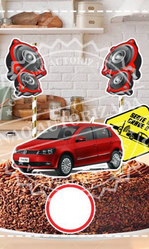 TOPO DE BOLO CARRO SENTE O GRAVE - ARQUIVO DIGITAL
