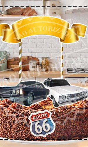 TOPO DE BOLO CARROS ANTIGOS GALAXY FORD - ARQUIVO DIGITAL