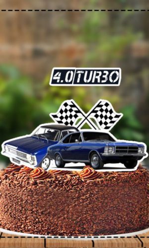 Topo de Bolo Carros Antigos Opala Ref 4711 Arquivo Digital