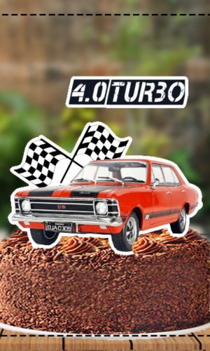 Topo de Bolo Carros Antigos Opala Ref 4712 Arquivo Digital