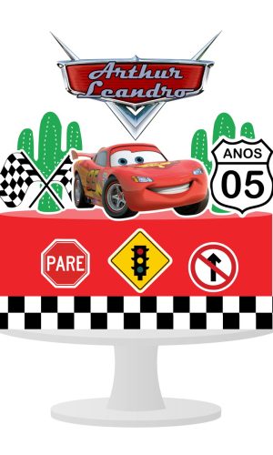 Topo de Bolo Carros - Arquivo de Corte