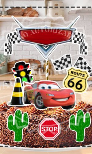 TOPO DE BOLO CARROS DISNEY - ARQUIVO DIGITAL