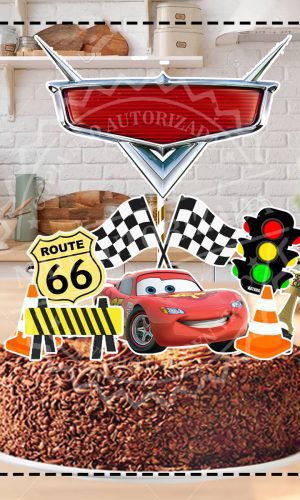 TOPO DE BOLO CARROS DISNEY - ARQUIVO DIGITAL