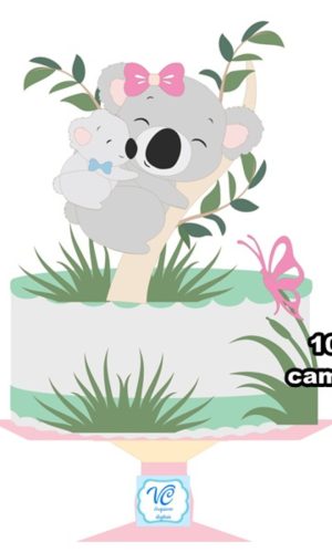 Topo de Bolo Coala CAMADAS 1- Arquivo de corte