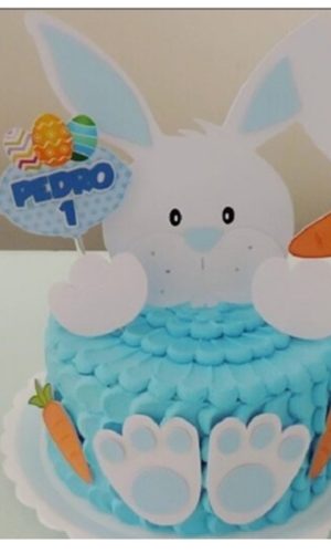 Topo de bolo coelho de pascoa- Camadas- Arquivo