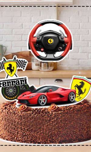 Topo de Bolo Ferrari 4080 Arquivo Digital