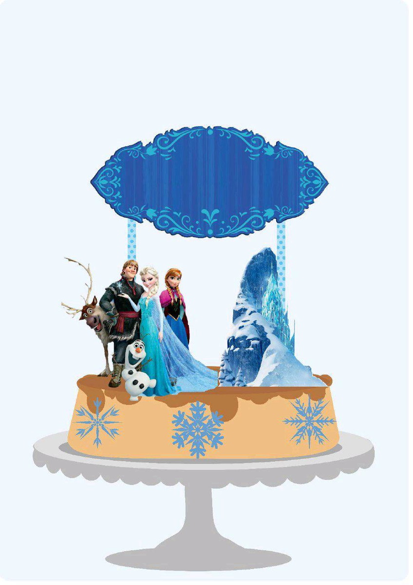 Topo de Bolo Frozen 2 + 4 Arquivos a Sua Escolha