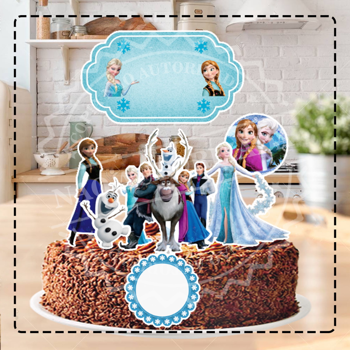 TOPO DE BOLO FROZEN - ARQUIVO DIGITAL