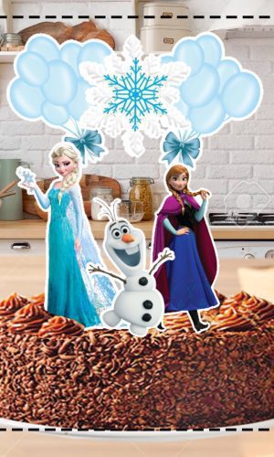 TOPO DE BOLO FROZEN - ARQUIVO DIGITAL
