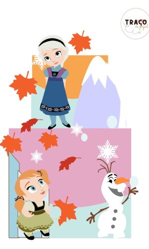 Topo de Bolo Frozen Cute - 100% Camadas (arquivo Digital)