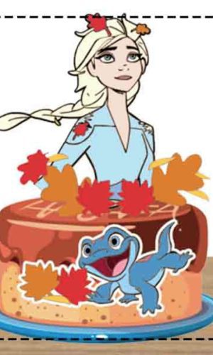 Topo de Bolo Frozen Elsa T0022 - Arquivo Digital