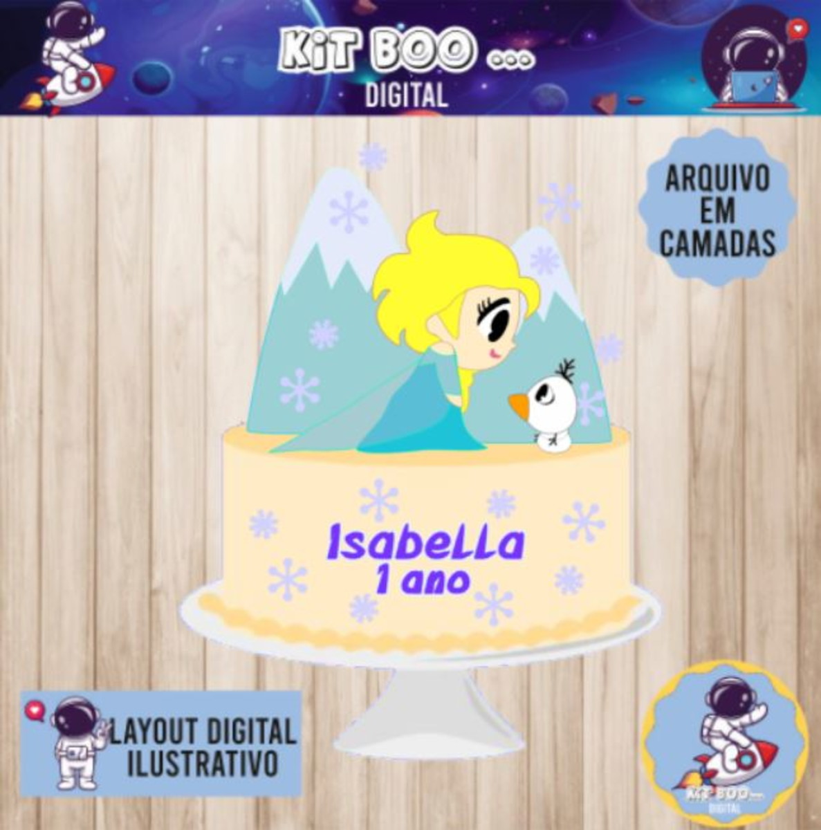 Arquivo Topo de Bolo - Frozen