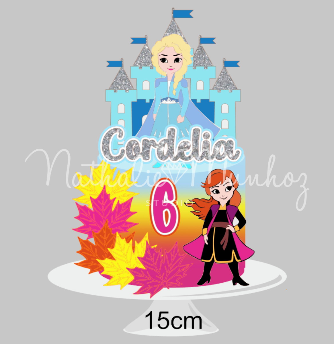 Topo de Bolo Frozen Fever- Arquivo de Corte