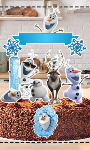 TOPO DE BOLO FROZEN OLAF - ARQUIVO DIGITAL