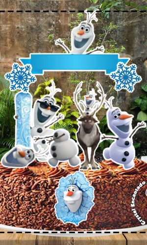 TOPO DE BOLO FROZEN OLAF - REF 1793 ARQUIVO DIGITAL