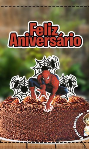 Topo de Bolo Homem Aranha 00 - Ref 4100 Arquivo Digital