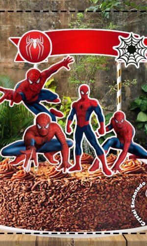 Topo de Bolo Homem Aranha 08 - Ref 4108 Arquivo Digital