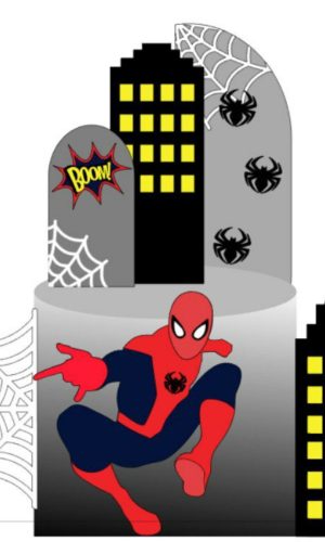 Topo de Bolo Homem Aranha 2 + 4 Arquivos a Sua Escolha
