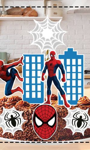Topo de Bolo Homem Aranha 4105 Arquivo Digital