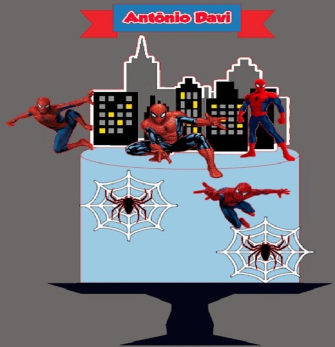 Topo de bolo Homem Aranha #62 - Arquivo Digital