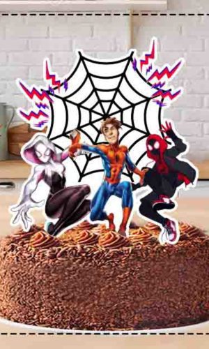 Topo De Bolo Homem Aranha Aranhaverso - Arquivo Digital