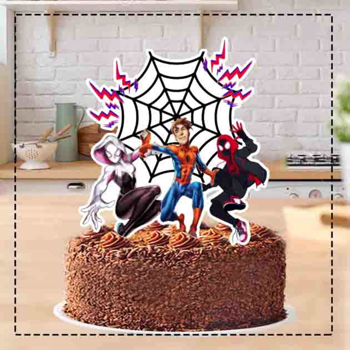 Topo De Bolo Homem Aranha Aranhaverso - Arquivo Digital