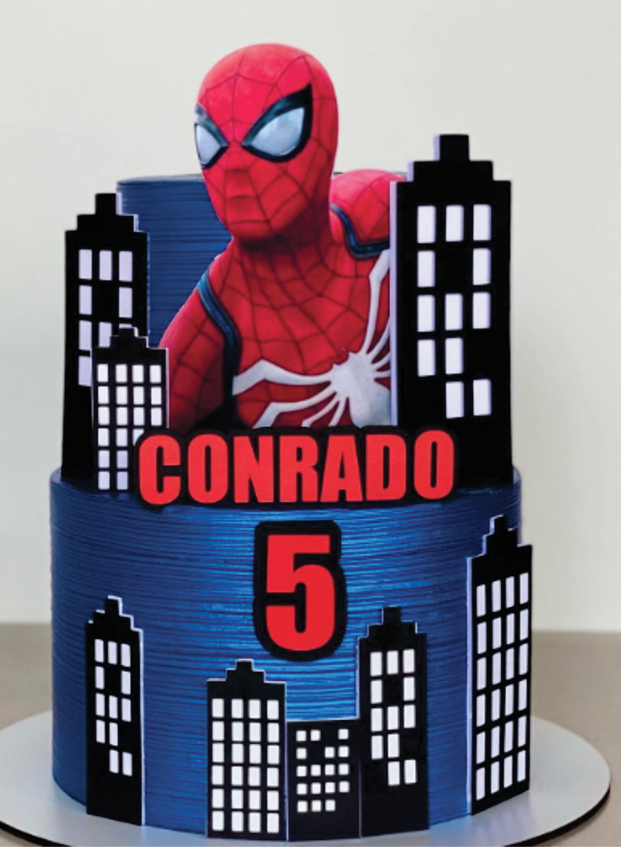Topo de Bolo Homem Aranha Arquivo de Corte