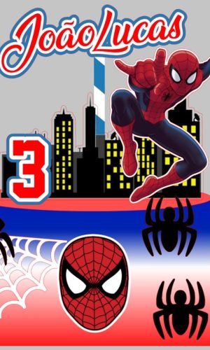 TOPO DE BOLO HOMEM ARANHA (arquivo de corte) DIGITAL STUDIO