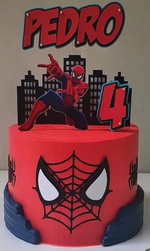 Topo de Bolo Homem Aranha - Arquivo de Corte