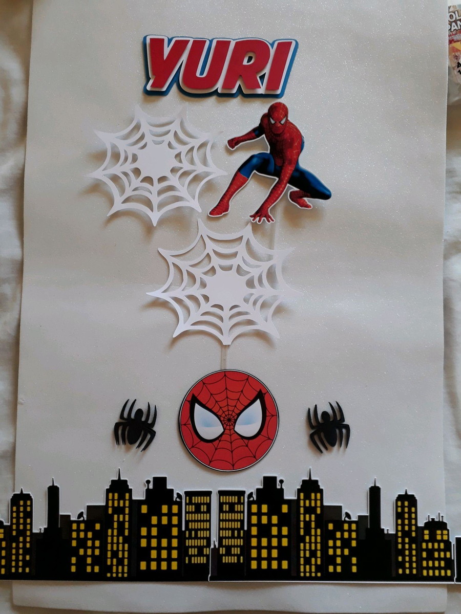 Arquivo digital p/ SILHOUETTE - Topo Bolo Homem Aranha Faixa