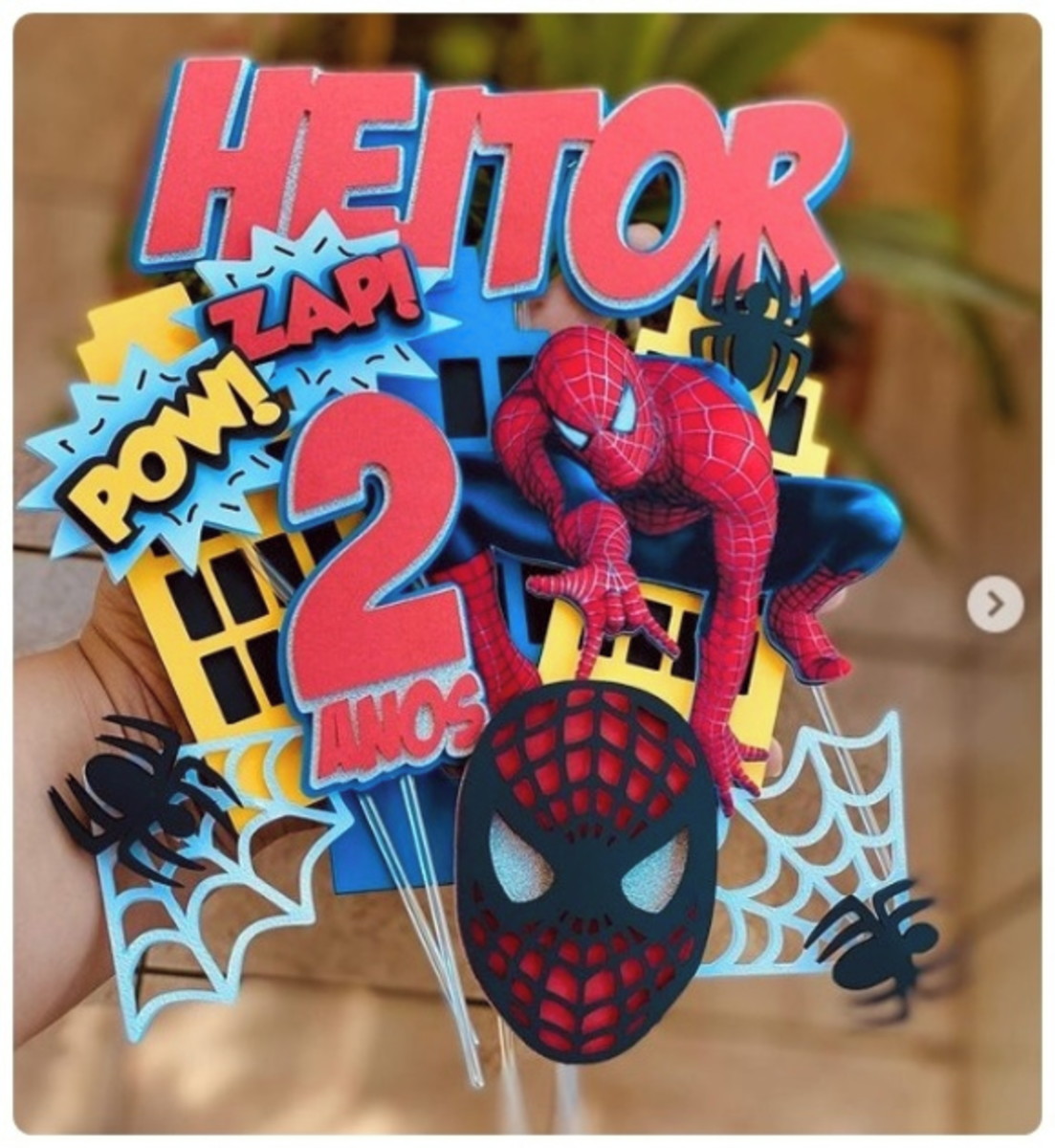 Topo de Bolo Homem Aranha - Arquivo Digital