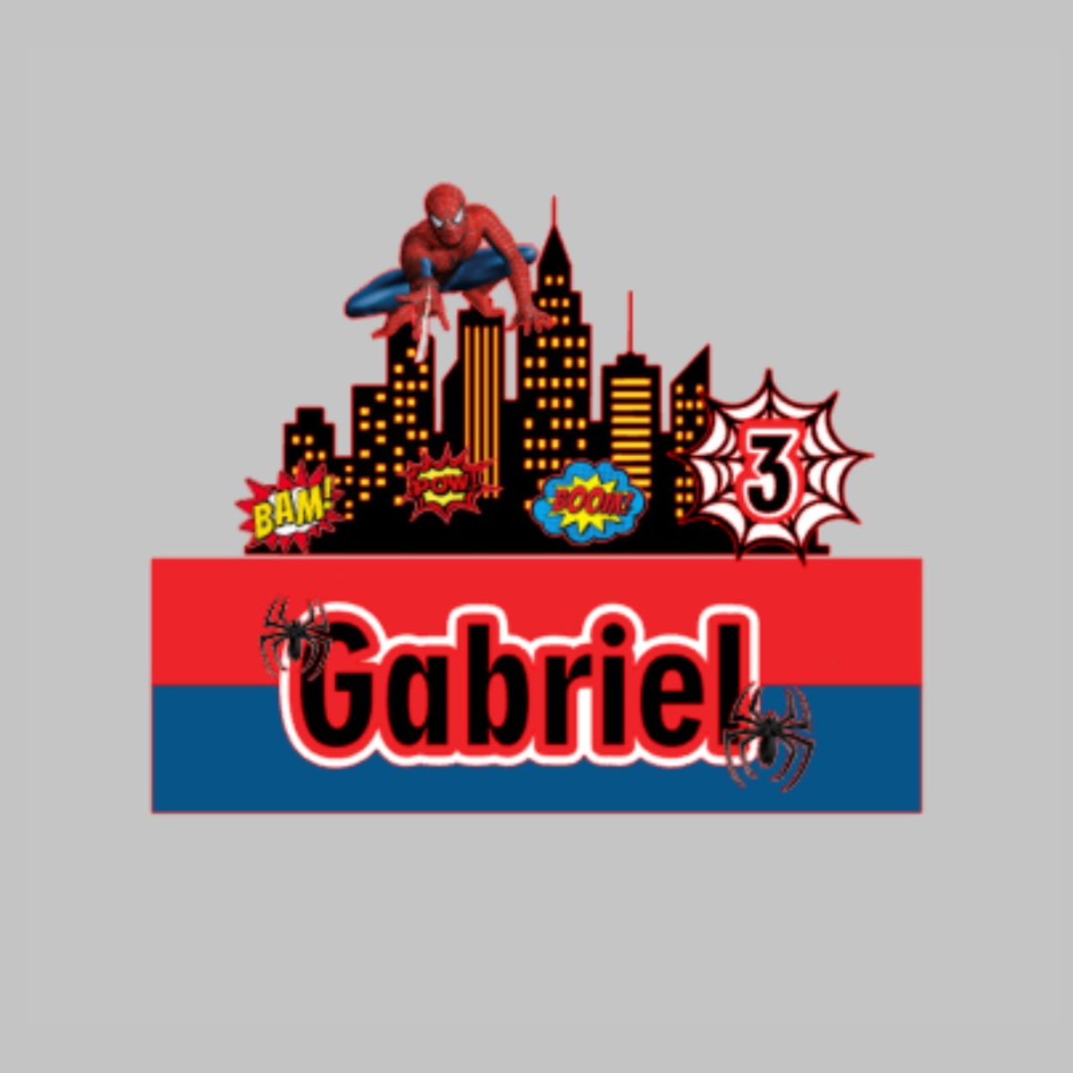 Topo de Bolo Homem-aranha - Arquivo Digital/para Impressão