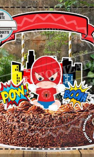 Topo de Bolo Homem Aranha Baby Ref 1149 Arquivo Digital