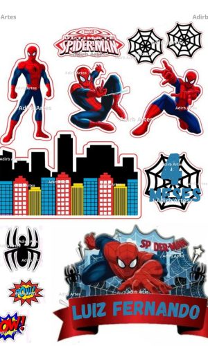 Topo de Bolo Homem Aranha Mesversário (arquivo Digital)