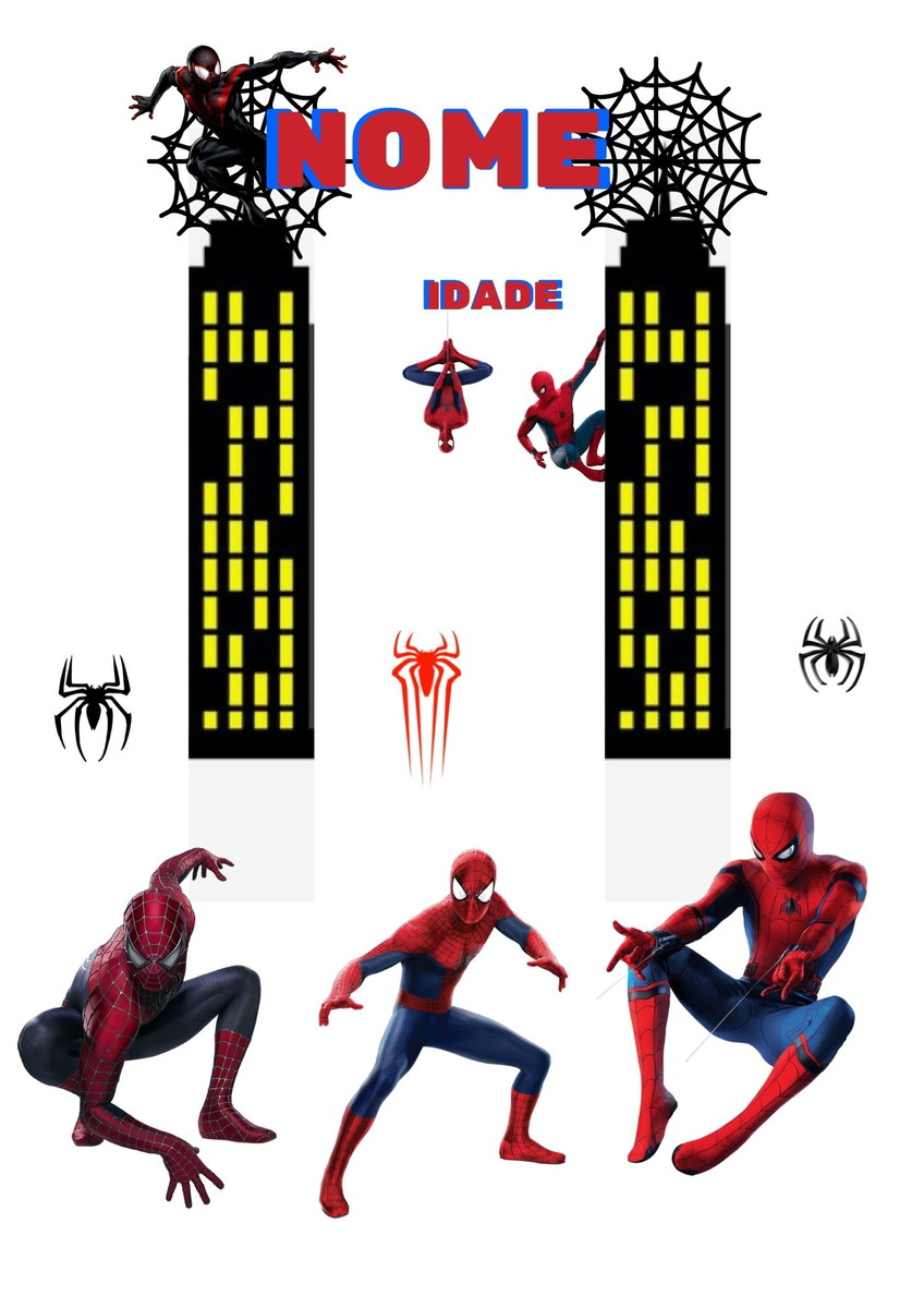 Topo de Bolo Homem-Aranha Sem Volta Para Casa