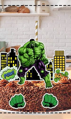 TOPO DE BOLO HULK - ARQUIVO DIGITAL