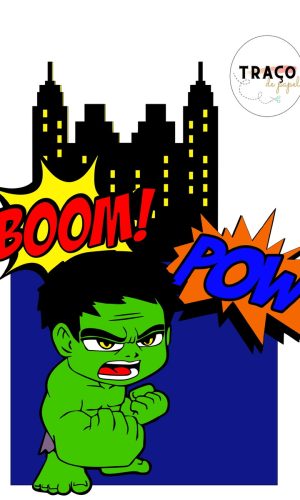 Topo de Bolo HULK CUTE - 100% Camadas (ARQUIVO DIGITAL)