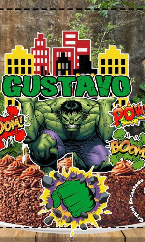 Topo de Bolo Hulk 02 - Ref 1840 Arquivo Digital