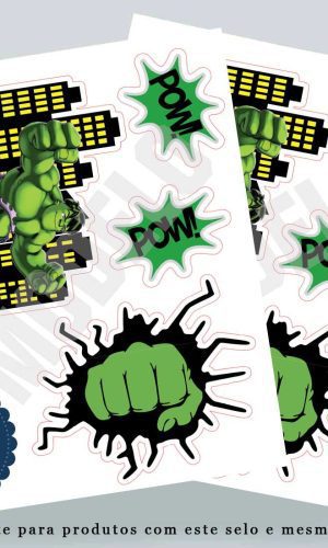 Topo de Bolo Hulk Super Herói Compre 1 Leve 3