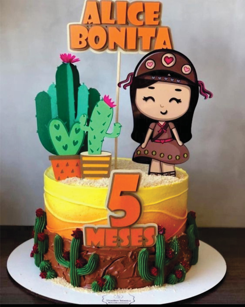 Topo de Bolo Junino Maria Bonita Arquivo de Corte