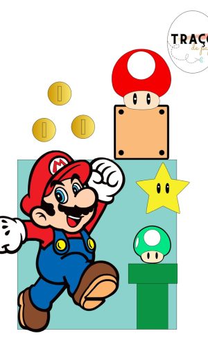 Topo de Bolo MARIO - 100% Camadas - (Arquivo digital)