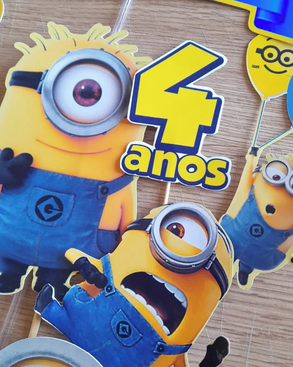 Topo de Bolo Minions - Imagem 3