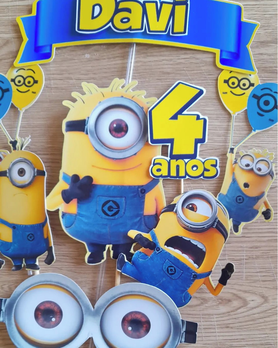 Topo de Bolo Minions - Imagem 4