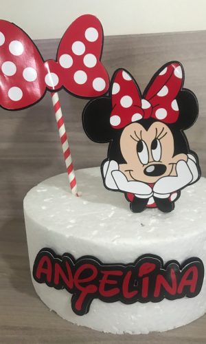 TOPO DE BOLO MINNIE - Arquivo de Corte