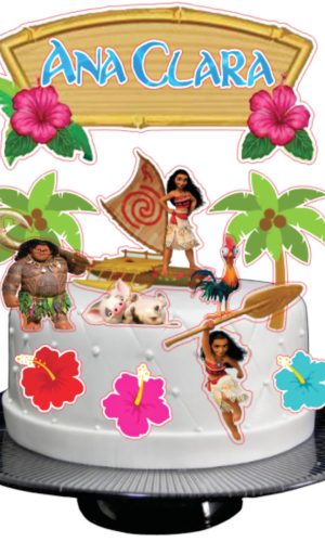 Topo de Bolo Moana - 596 - Arquivo de Corte Studio