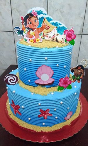 Topo de Bolo Moana Baby - Arquivo de Corte