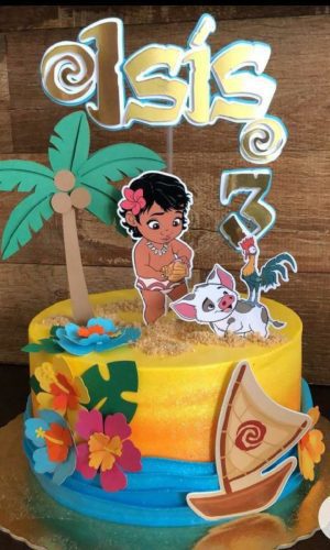 Topo de Bolo Moana Baby (arquivo Digital)