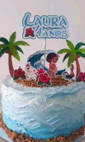 Arquivo de Corte - Topo de Bolo Moana Baby