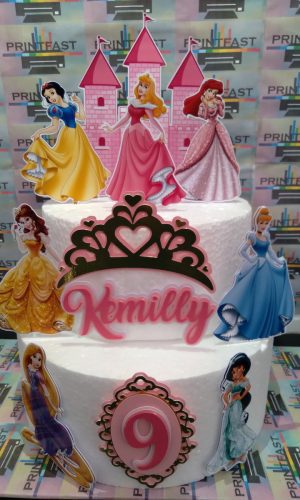 Topo de bolo Princesa da Disney #92 - Arquivo Digital